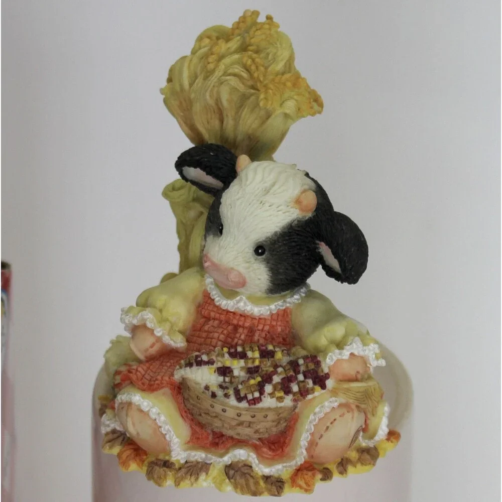 Enesco MARY's MOO MOOs Figurine THE COWS IN THE CORN 142840 1995 Vintage w/ Box